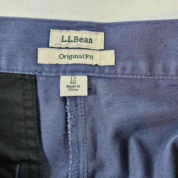 LL Bean Size 12 Regular Women's Original Fit Navy Blue Pants - Picture 3 of 10